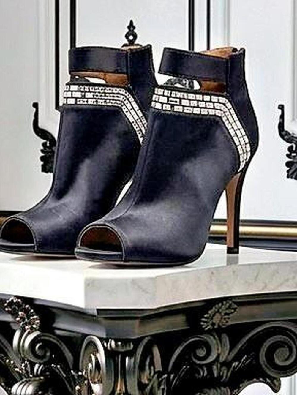 Nine West Women's Black and Silver Boot